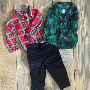 Baby Tartan shirt Bundle 12m